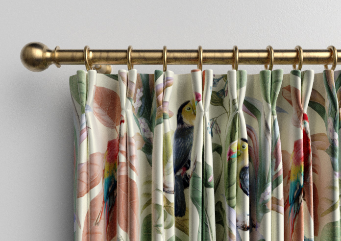 Parakeet Faux Silk, Pink Lotus - Made to Measure Curtain - Image 10